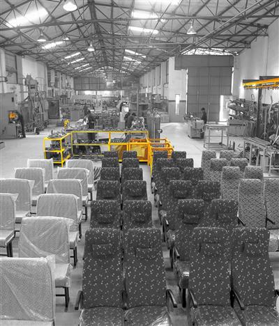 Bus seats in JCBL plant